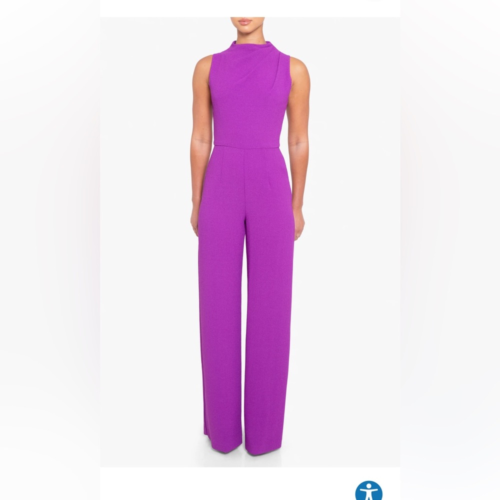 Black Halo Purple Sleeveless Jumpsuit